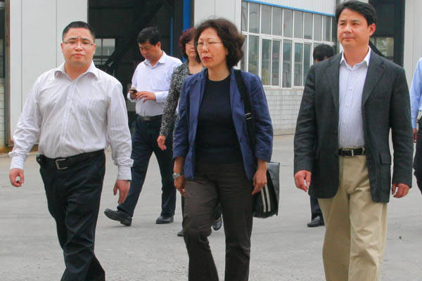 商务部电机和科技财产司副司长刘少军观赏中德机床